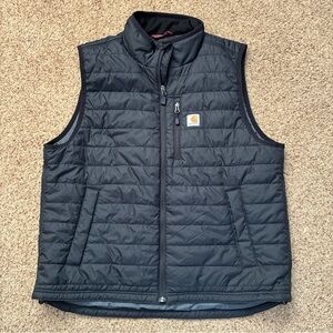 Carhartt Rain Puffer Vest Mens Size XL Full Zip Black Outdoors